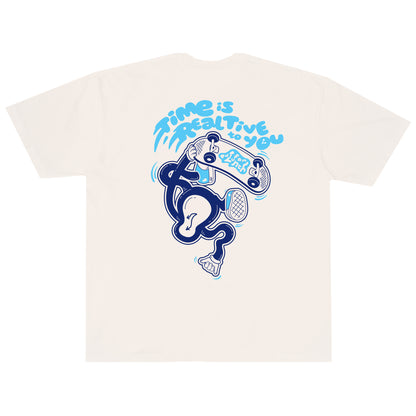 Skateboard Clockman T-shirt - Blue Raspberry Sorbet