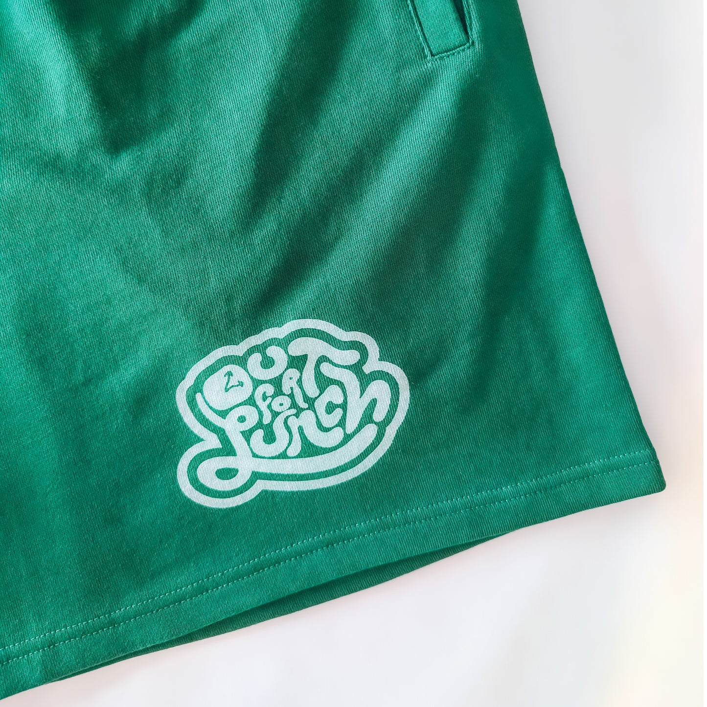 Stacked Logo Sweat Shorts - Watermelon Green